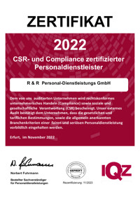 IQZ Zertifikat